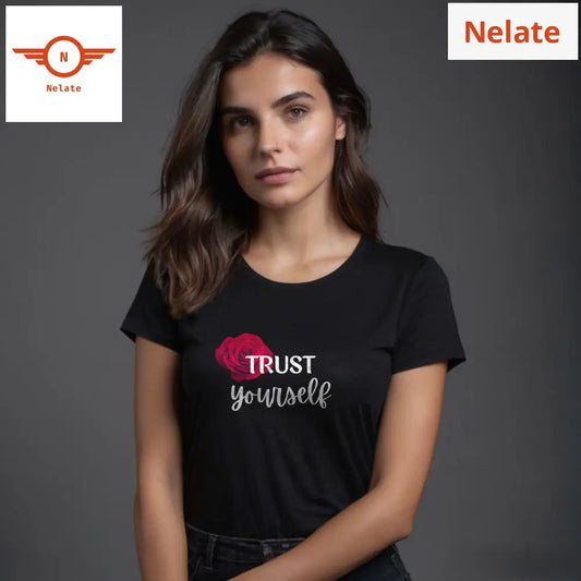 ’Trust Yourself’ Women’s Black T-Shirt
