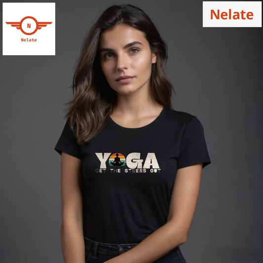 ’Yoga’ Women’s Black T-Shirt